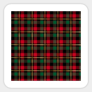 Pride Of Scotland Tartan Green Red And Gold Sticker